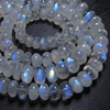 16 Inches - AAA - High Quality Beautifull Gorgeous Rainbow Moonstone Smooth Rondell Beads Full Flashy Fire Graduated Size 4 - 7 mm approx